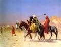 Árabes cruzando el desierto Orientalismo árabe griego Jean Leon Gerome